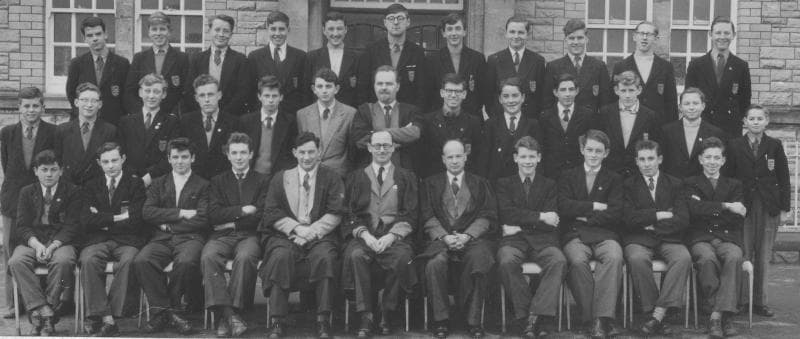 Penarth Grammar School, Form 4 (David 4th from right middle row, Brian Stone, 4th from left same row)