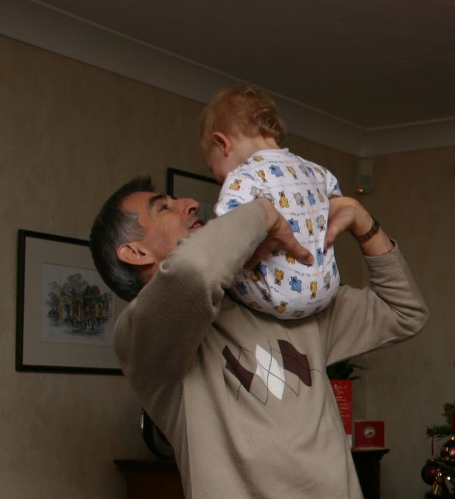 David with Archie at Christmas