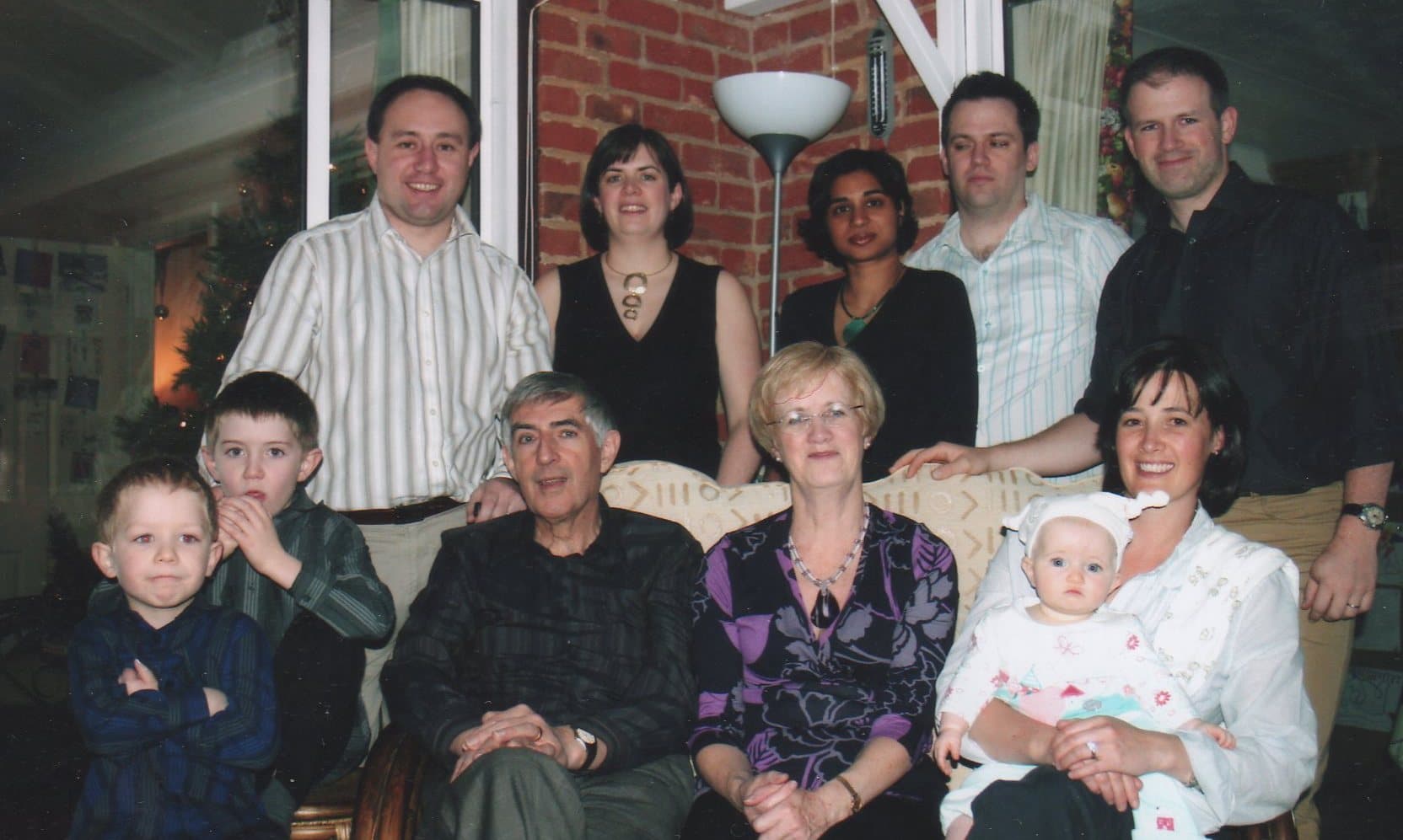 Balston family photo. Back row - Roger, Sian, Lenny, Ceri & Marc. Front row - Archie, Ethan, David, Heather, Abigail & Colleen - December 2007.